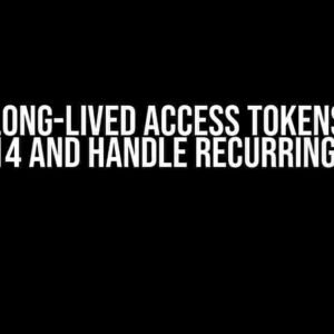 Store Long-Lived Access Tokens Inside Next.js 14 and Handle Recurring Refresh