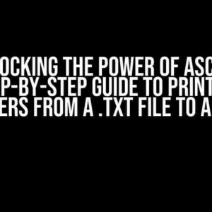 Unlocking the Power of ASCII: A Step-by-Step Guide to Printing Characters from a .txt File to a .pdf File